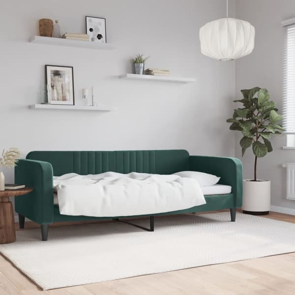 Dagbädd mörkgrön 80x200 cm sammet