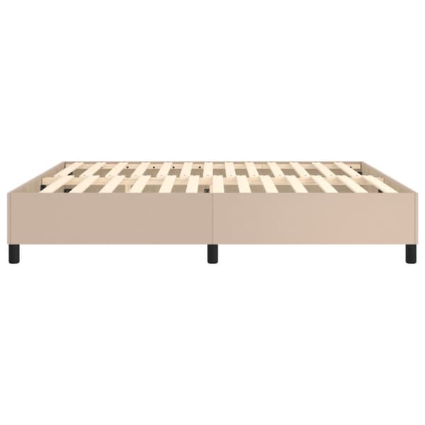 Boxspring-sängram cappuccino 180x200 cm konstläder