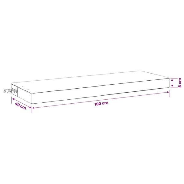 Bänk kudde SOEST 100% Polyester Grön 100 x 40 x 8 cm