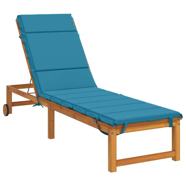 Solstol Kudde GEMERT 100% Polyester Ljusblå 200 x 60 x 3 cm
