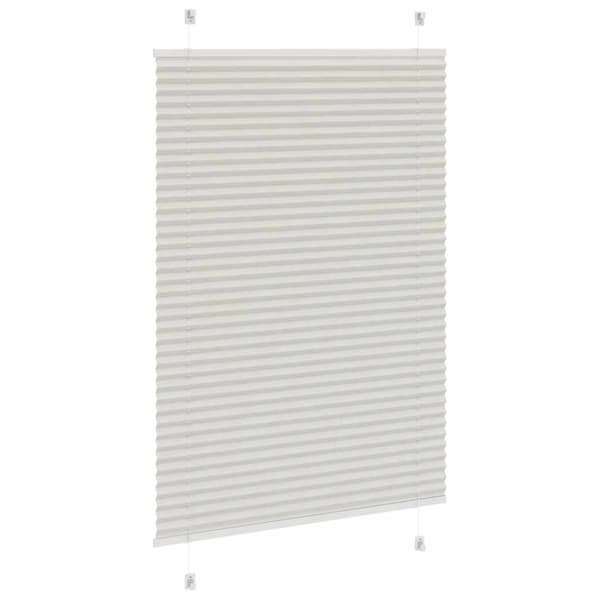 Plisserad persienn ljusgrå 85x150 cm tyg bredd 84,4cm polyester