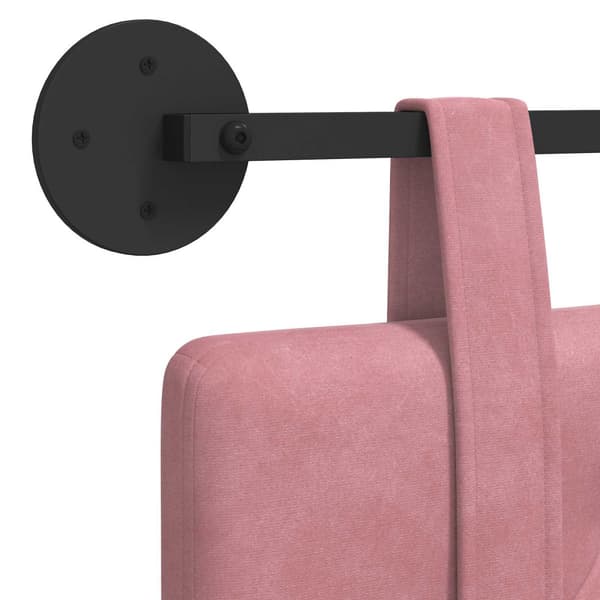 Hängande Huvudgavel Rosa Sammet
