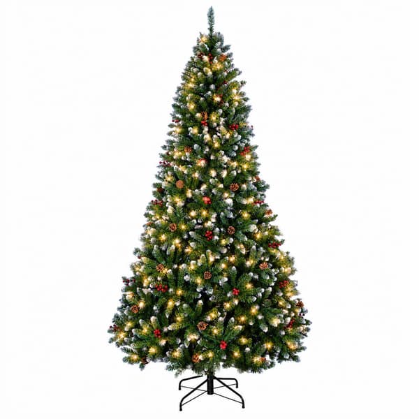 Plast Hingad Julgran 210 cm 300 LED-lampor Varmvit