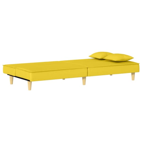 Bäddsoffa ljusgul tyg