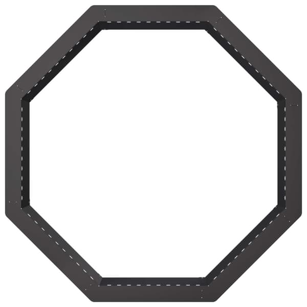 Eldstad ring Svart 80 x 80 x 25 cm Stål