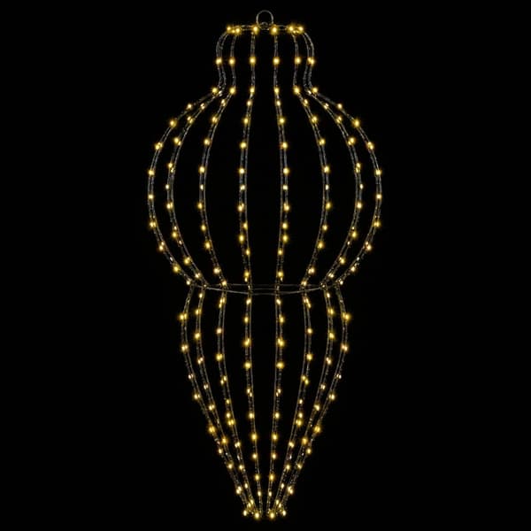 Julspira med belysning 2 st 640 LED-lampor Varmvit
