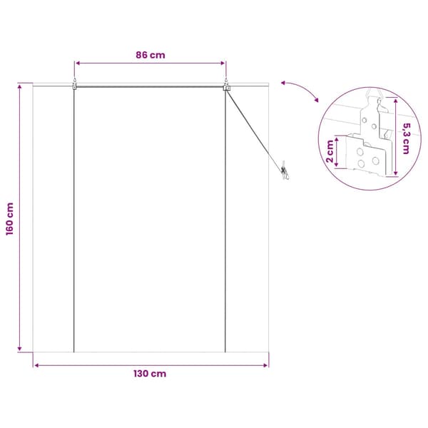 Rullgardin Brun 130 x 160 cm Bambu