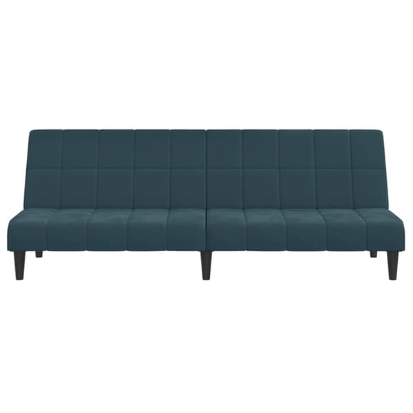Bäddsoffa 2-sits blå sammet