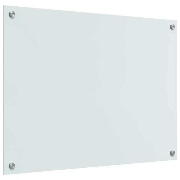 Köksskydd 2 pcs Vit 80 x 60 cm härdat glas