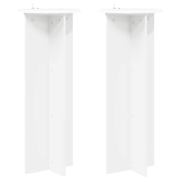 Växtställ 2 pcs Vit Ø40 x 100 cm Konstruerat trä