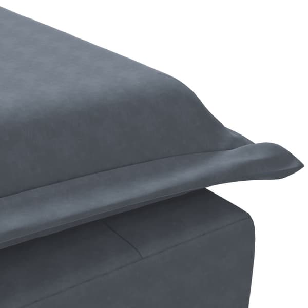 Massageschäslong med bolster mörkgrå sammet