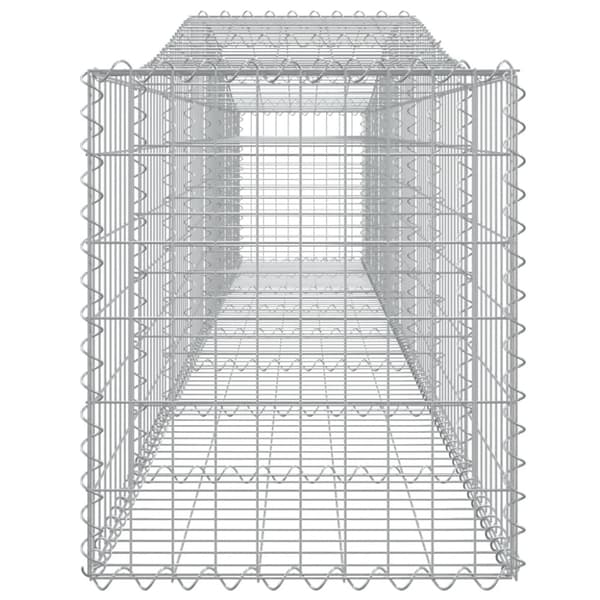 Gabioner bågformade 7 st 400x50x60/80 cm galvaniserat järn