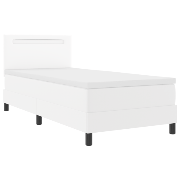 Bäddfjäder med LED-ljusslingor Vit 100 x 200 cm Konstläder
