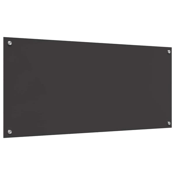 Köksskydd 2 st Mörkgrå 110 x 50 cm härdat glas