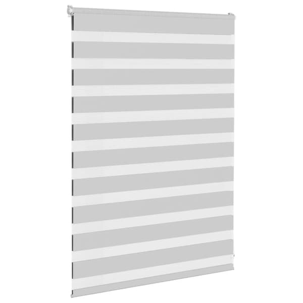 Rullgardin zebra ljusgrå 115x100 cm tyg bredd 110,9cm polyester