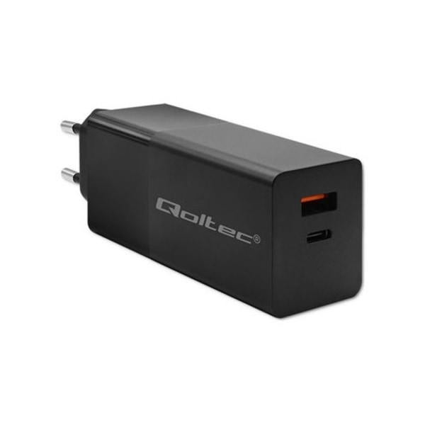 Qoltec Power Pro strömadapter - GaN, 5-20V, 1,5-5A - 24 pin USB-C, USB - 100 Watt