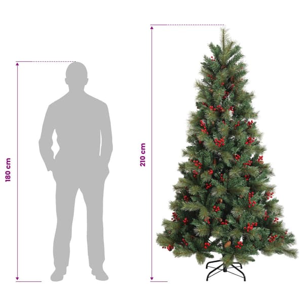 Plast Hingad Julgran 210 cm 300 LED-lampor Varmvit