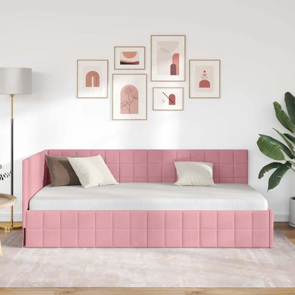 Hörn Sängram Rosa 90 x 190 cm Sammet