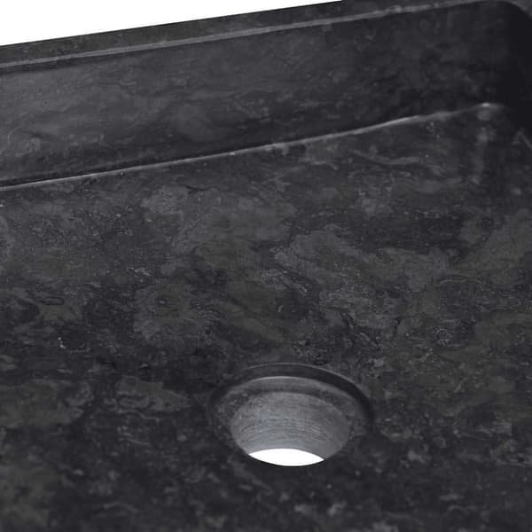 Handfat svart 40x40x10 cm marmor