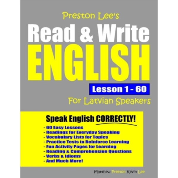 Preston Lee's Read & Write English Lesson 1 - 60 For Latvian Speakers (häftad, eng)