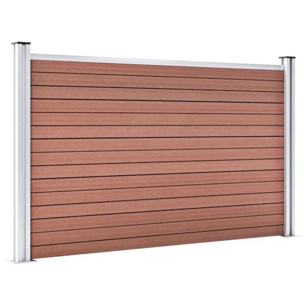 Staketpanel WPC 180x105 cm brun