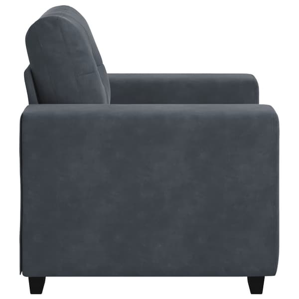 Soffstol mörkgrå 100x78x80 cm sammet