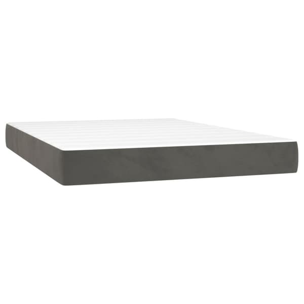 Pocketresårmadrass medium mörkgrå 140x190x20 cm sammet