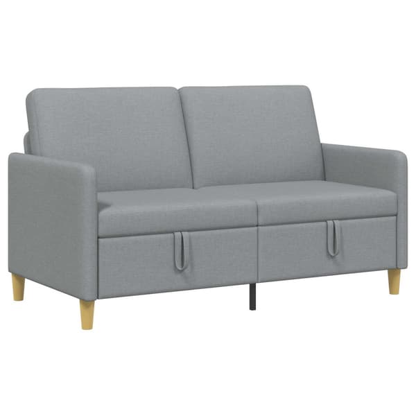 Soffa med förvaring Ljusgrå 152 x 78 x 87 cm Polyester