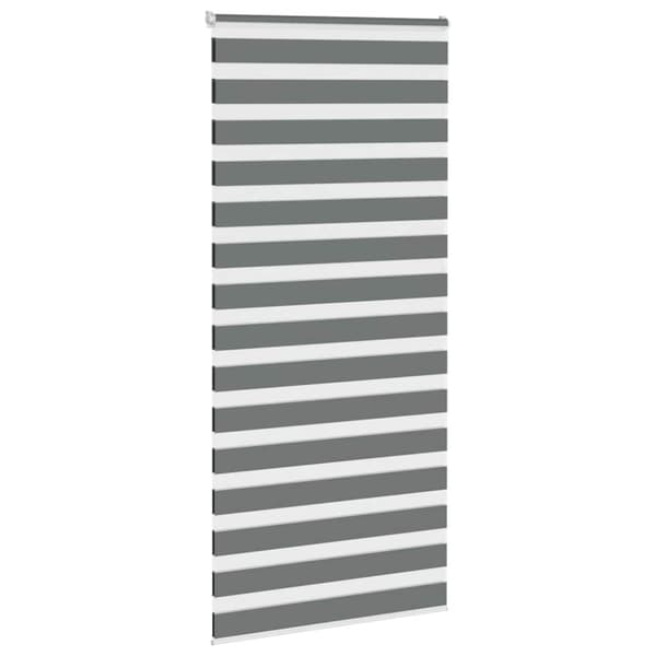 Rullgardin zebra mörkgrå 115x200 cm tyg bredd 110,9cm polyester