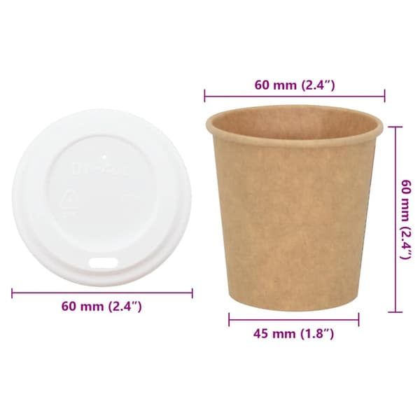 Kaffekoppar i papper med lock 1000 st 4oz 100ml