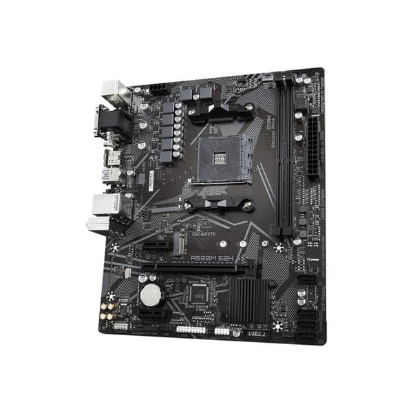 Gigabyte A520M S2H - 1.0 - moderkort - micro ATX - Socket AM4 - AMD A520