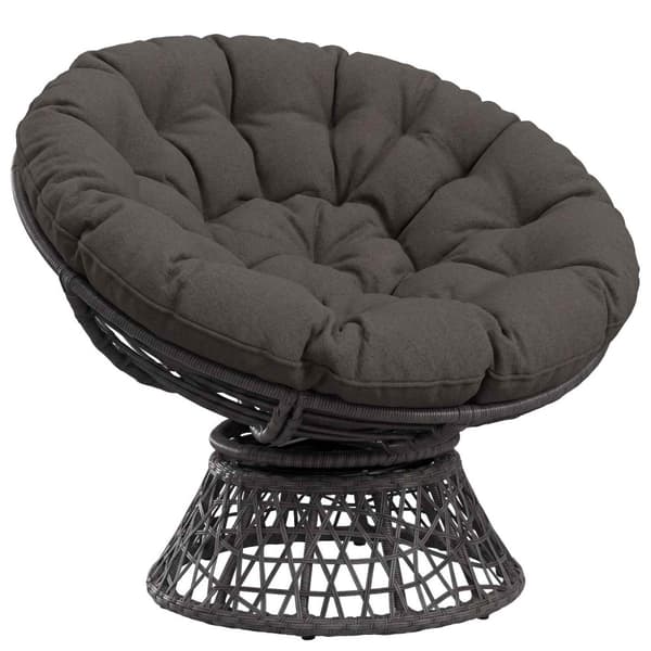 Papasan-kudde VIANEN 100% Polyester Antracit Ø 100 x 12 cm