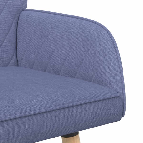 2-sitssoffa med ben i massivt trä 2-sits Jeansblå Linnetyg