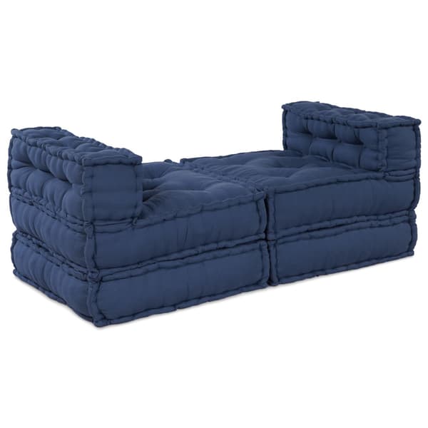 Modulsofa enhet 4 pcs Indigo Tyg