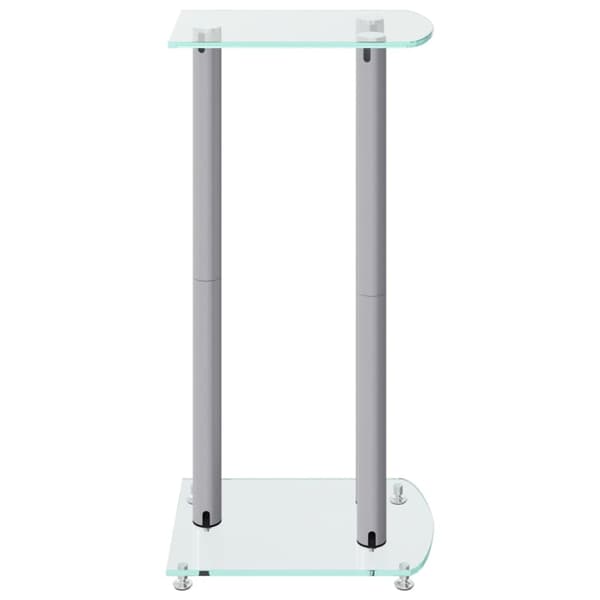 vidaL Högtalarstativ 2 st härdat glas 3 pelare silver