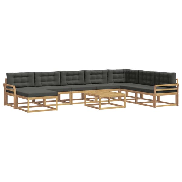 Utomhussoffset 9 pcs Vit och antracit