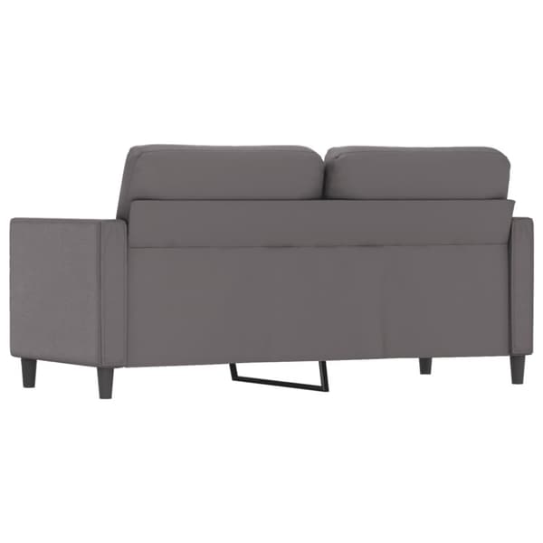 2-sitssoffa grå 140 cm konstläder
