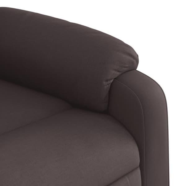 Reclinerfåtölj mörkbrun tyg
