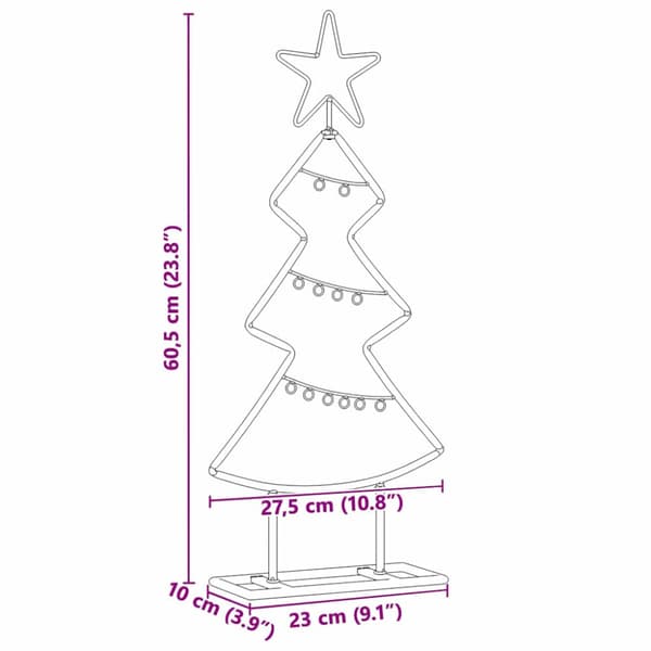 Metall julgran Svart 60 cm Stål