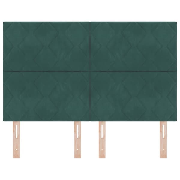 Huvudgavel Mörkgrön 160 cm Sammet
