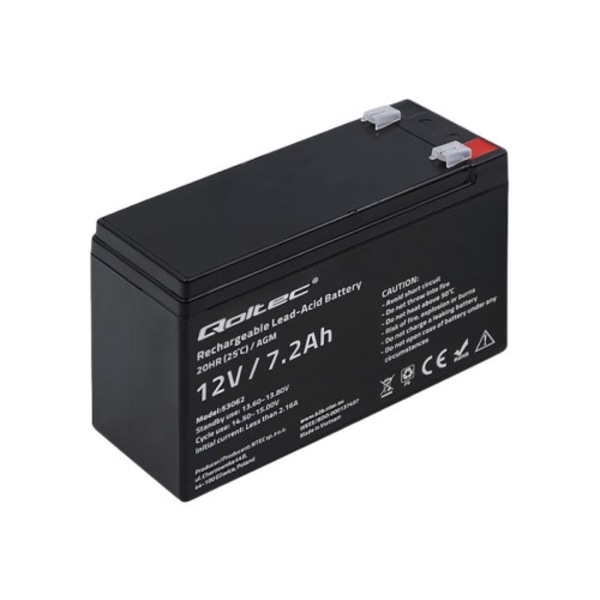 Qoltec - UPS-batteri - Bly-syra - 7.2 Ah