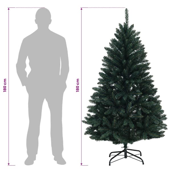 Plast Hingad Julgran 180 cm PVC Mörkgrön