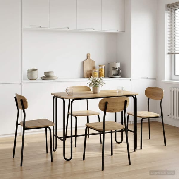 Matbord 100 x 50 x 75 cm Konstruerat trä Artisan-ek Rektangulär