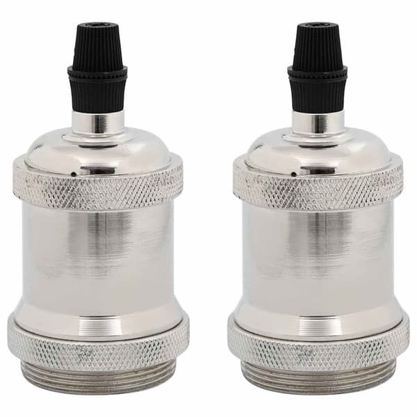 Lamphållare 2 st Satin Nickel E27