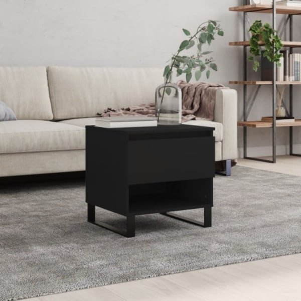 Soffbord svart 50x46x50 cm konstruerat trä