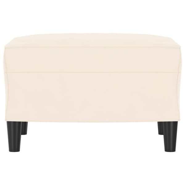 Bänk gräddvit 70x35x41 cm sammet