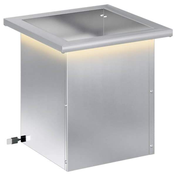 Odlingslåda med LED Silver 30 x 30 x 30 cm Galvaniserat stål