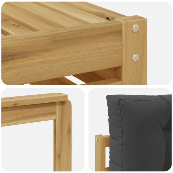 Utomhussoffset 6 pcs Vit och antracit
