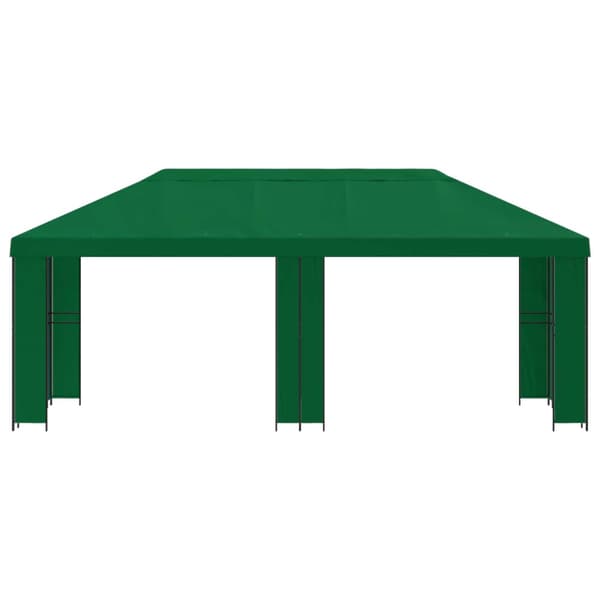 Trädgårdsgazebo 6 x 3 m Grön Polyester och Stål 190