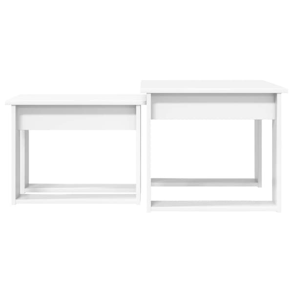 Kaffebordsset 2 pcs Vit Konstruerat trä
